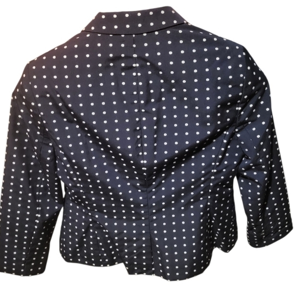 The Limited Polka Dot Navy Blue & White Single Button Blazer Size Small - Picture 2 of 5